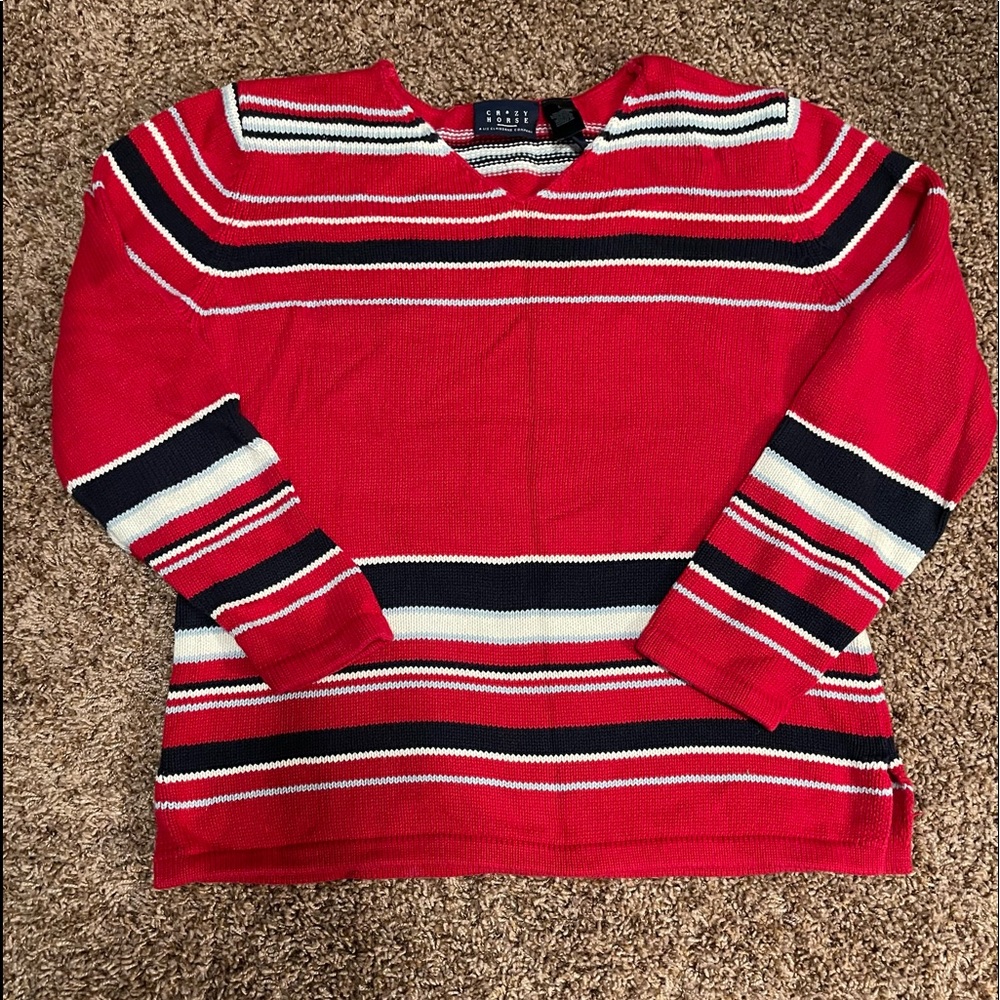 Ladies Crazy Horse by Liz Claiborne sweater size L EUC perfect for fall